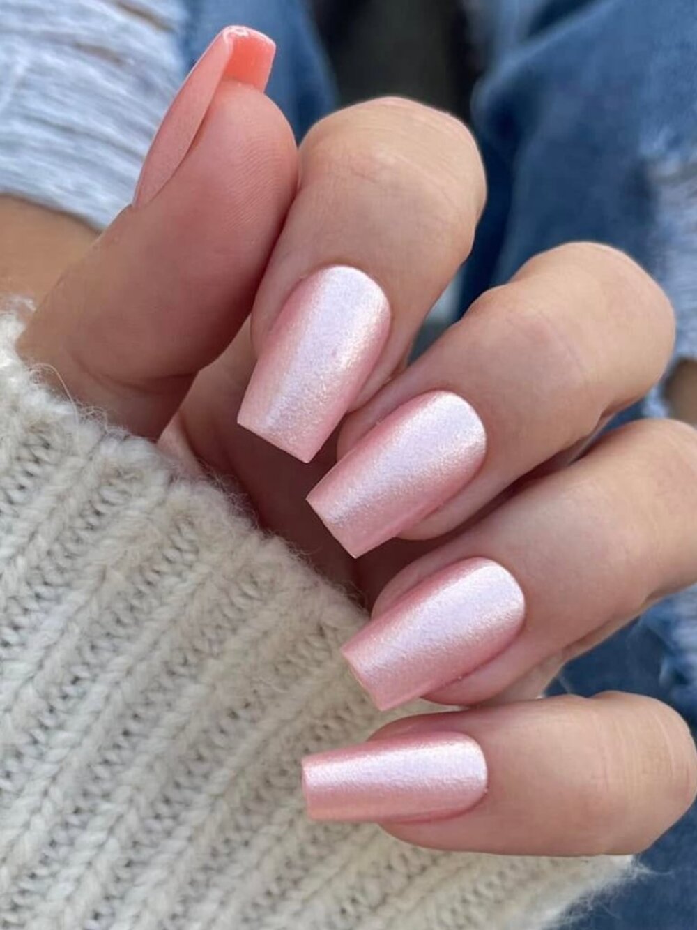 NEW Red Aspen Acrylic Nails  - Knowledgeable Kendall Pink Coral Medium Coffin